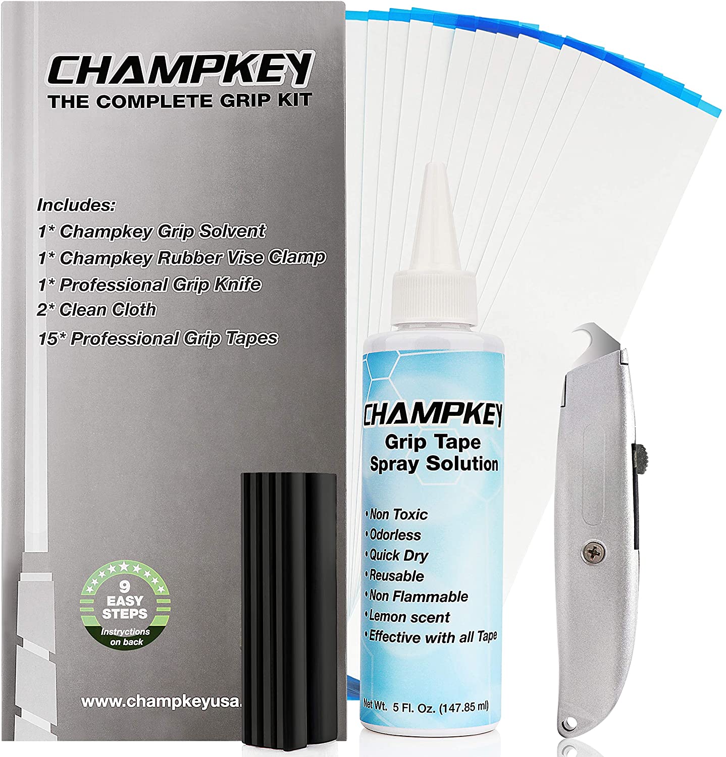 Champkey Deluxe Grip Repair Kits for Regripping Golf Clubs Hook Knife